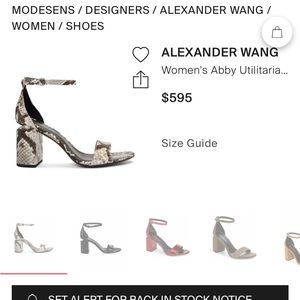 Alexander Wang
Women's Abby Utilitarian High Block-Heel Sandals size 37.5